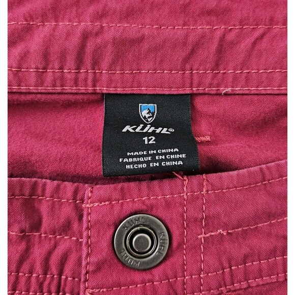 KUHL Splash 11" Cargo Shorts Women 12 Scarlet Red Utility Stretch Hiking Outdoor - Picture 2 of 10